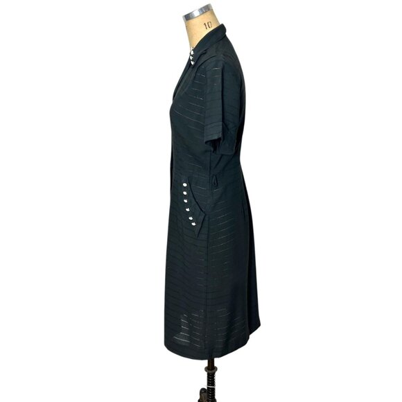 1940s day dress with zip front Size M - Picture 3 of 7